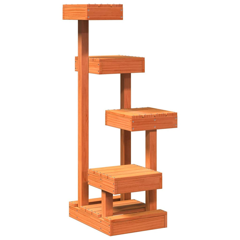 vidaXL Arbre à chat marron miel 45,5x49x103 cm Bois de pin massif