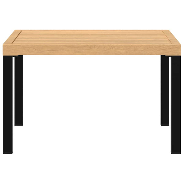 Schwarzer Garten-Couchtisch 65x65 cm