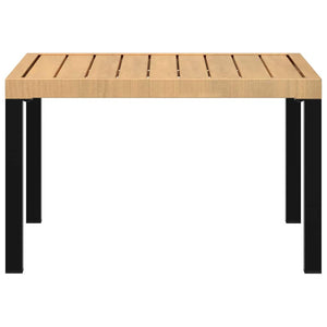 Schwarzer Garten-Couchtisch 65x65 cm