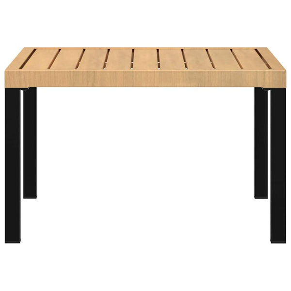 Schwarzer Garten-Couchtisch 65x65 cm