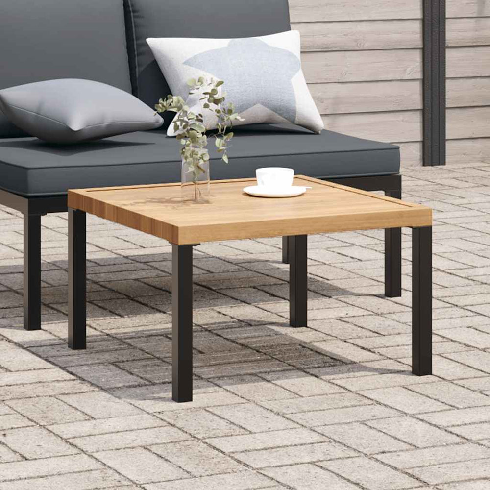 Schwarzer Garten-Couchtisch 65x65 cm