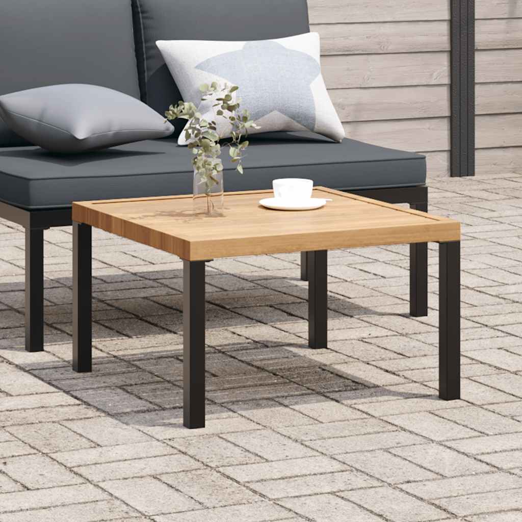 Schwarzer Garten-Couchtisch 65x65 cm