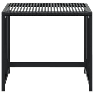 vidaXL Tabourets de jardin 4 pcs Noir Résine tressée
