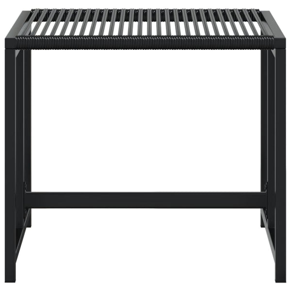vidaXL Tabourets de jardin 4 pcs Noir Résine tressée