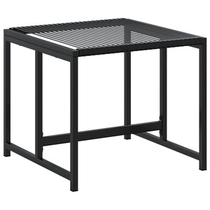 vidaXL Tabourets de jardin 4 pcs Noir Résine tressée