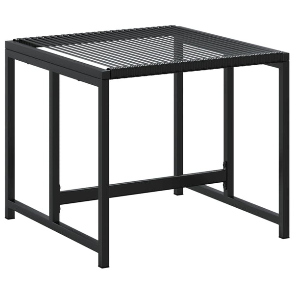 vidaXL Tabourets de jardin 4 pcs Noir Résine tressée