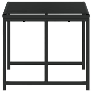 vidaXL Tabourets de jardin 4 pcs Noir Résine tressée