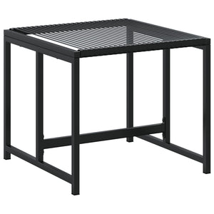 vidaXL Tabourets de jardin 4 pcs Noir Résine tressée