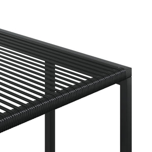 vidaXL Tabourets de jardin 4 pcs Noir Résine tressée