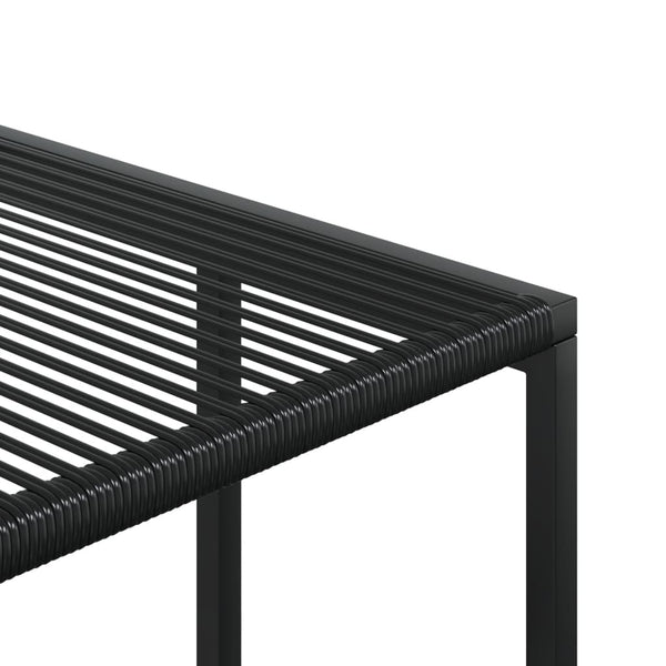 vidaXL Tabourets de jardin 4 pcs Noir Résine tressée
