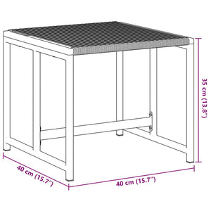 vidaXL Tabourets de jardin 4 pcs Noir Résine tressée