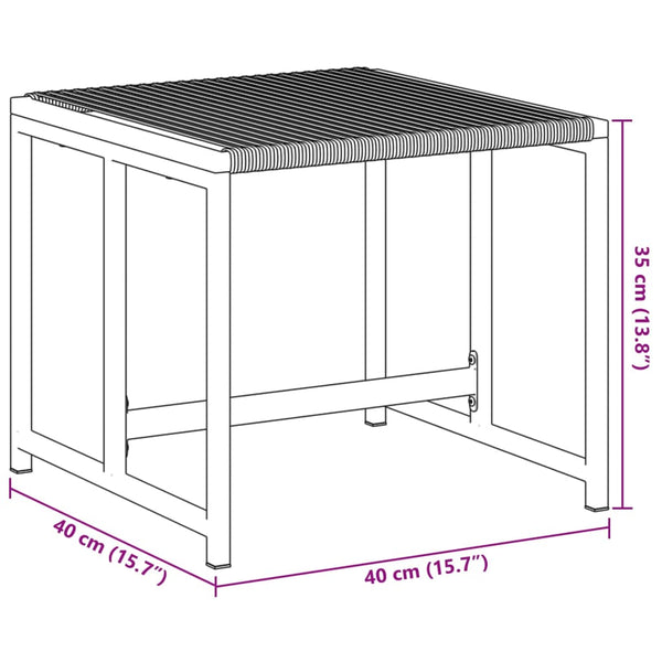 vidaXL Tabourets de jardin 4 pcs Noir Résine tressée