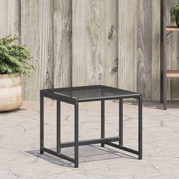 vidaXL Tabourets de jardin 4 pcs Noir Résine tressée