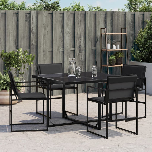 Gartenstühle mit Kissen, 4er Set