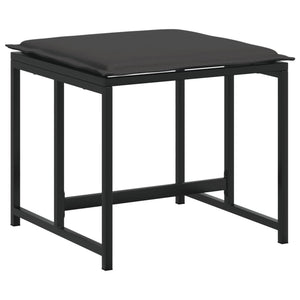 Gartenhocker mit Kissen, 4er Set