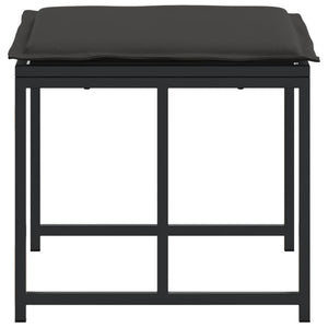 Gartenhocker mit Kissen, 4er Set
