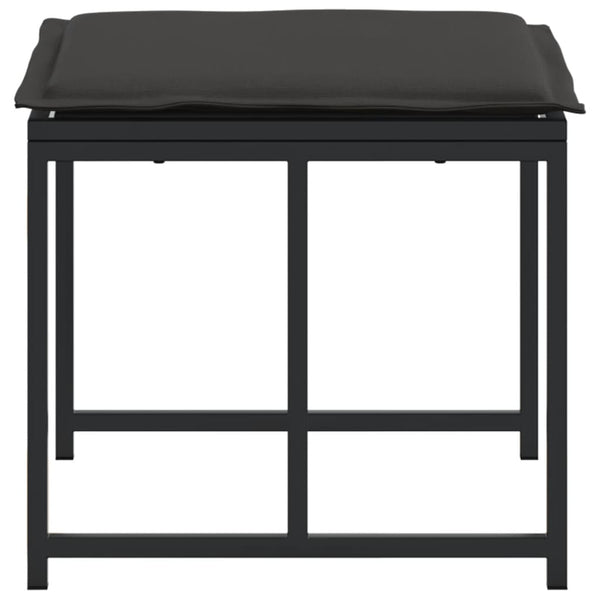 Gartenhocker mit Kissen, 4er Set