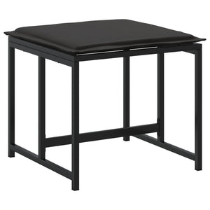 Gartenhocker mit Kissen, 4er Set