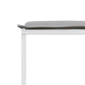 Gartenhocker mit Kissen, 4er Set, Weiß