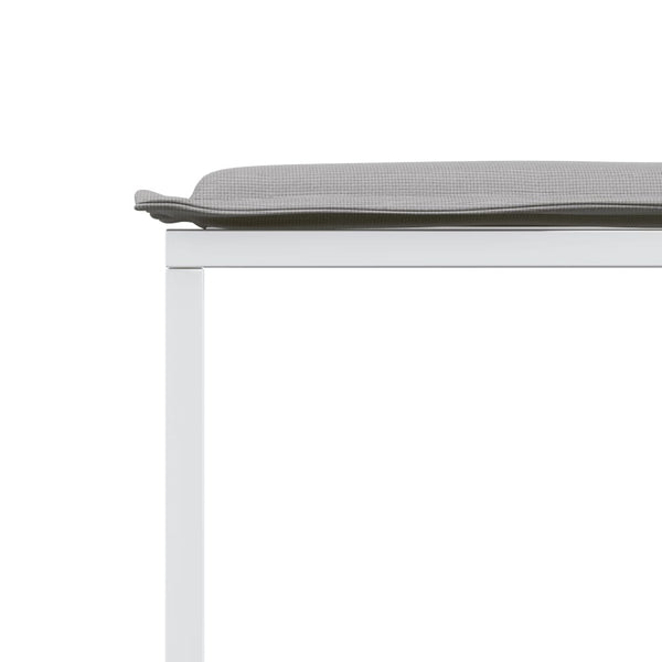 Gartenhocker mit Kissen, 4er Set, Weiß