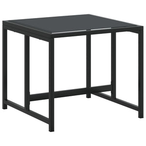 Gartenhocker 4er Set, Schwarz