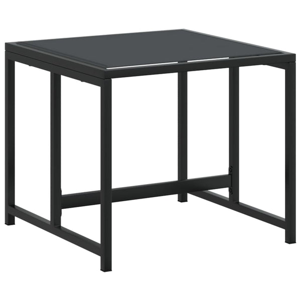 Gartenhocker 4er Set, Schwarz
