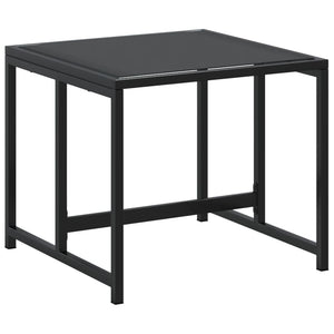 Gartenhocker 4er Set, Schwarz