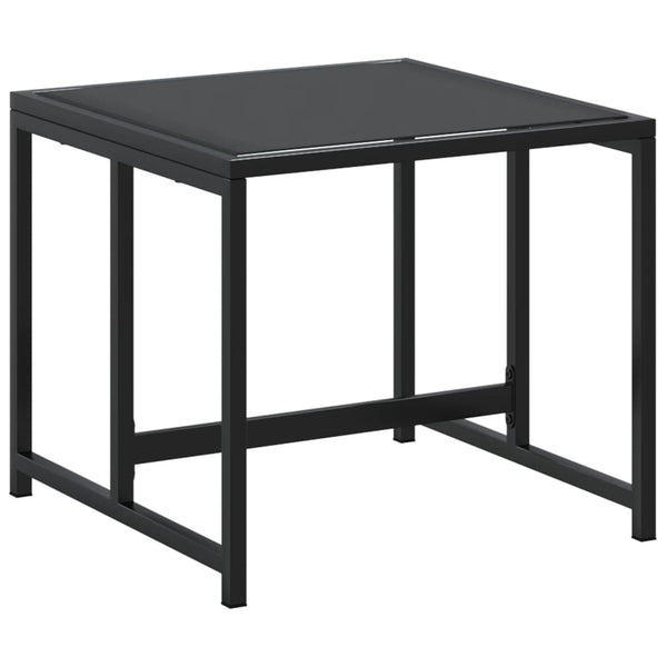 Gartenhocker 4er Set, Schwarz