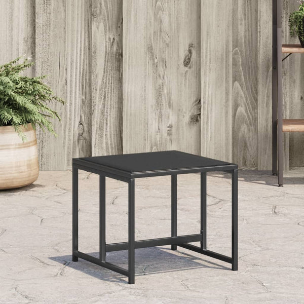 Gartenhocker 4er Set, Schwarz