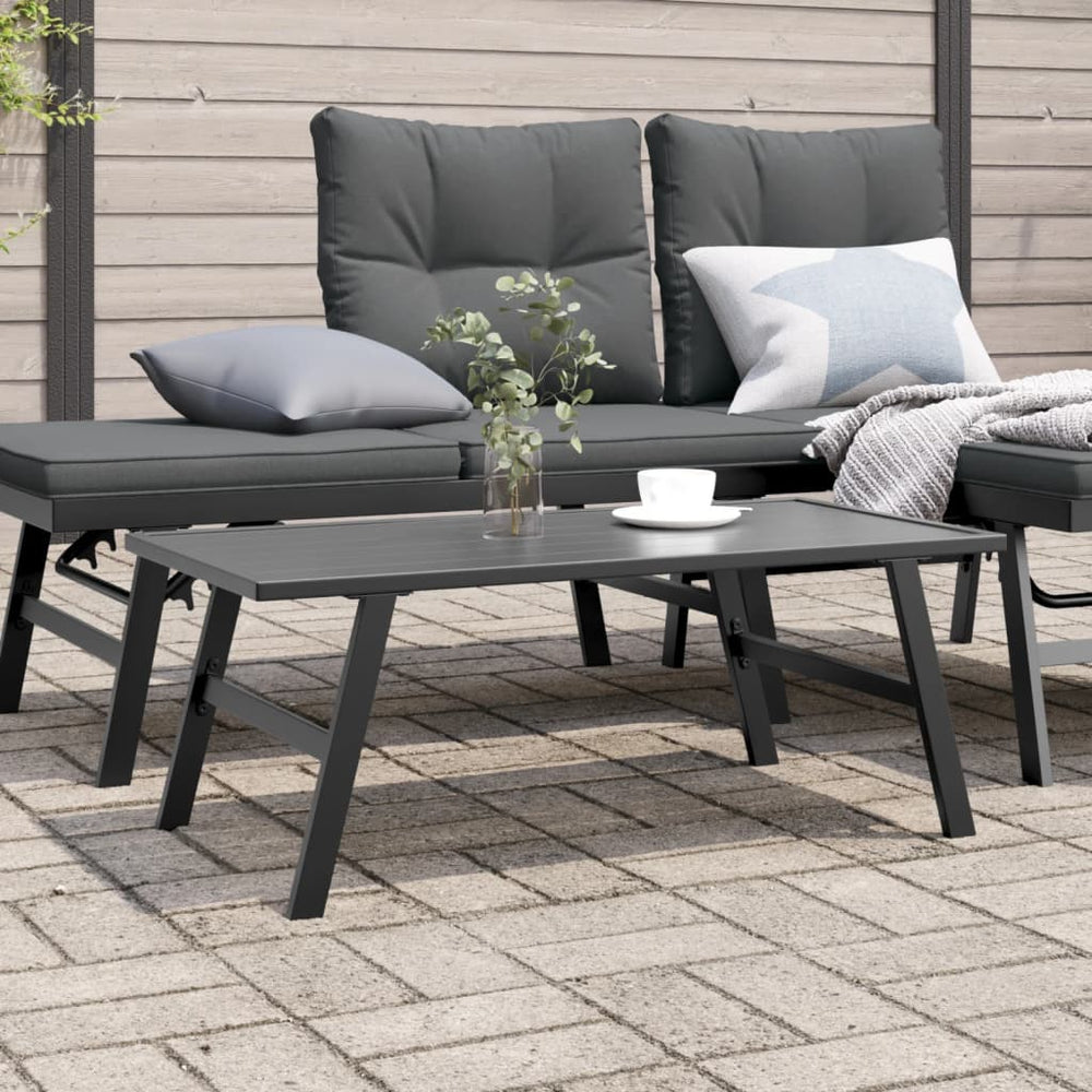Schwarzer Garten Couchtisch 90x45 cm