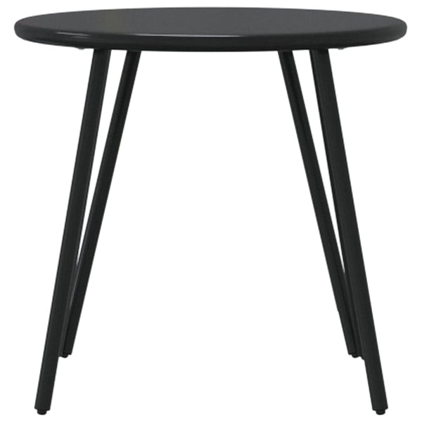 Garten Couchtisch Set, 2er, Schwarz Stahl