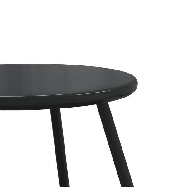 Garten Couchtisch Set, 2er, Schwarz Stahl