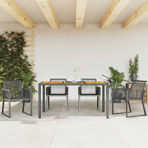 Gartenstühle 4er Set Poly Rattan Schwarz