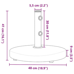 Sonnenschirmständer 25 kg für 32/38/48 mm Schirmstöcke