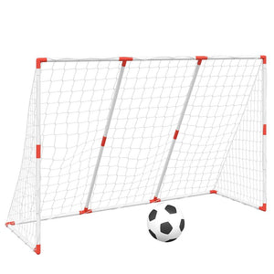 Fußballtor Kinder 2-in-1 mit Bällen Weiß