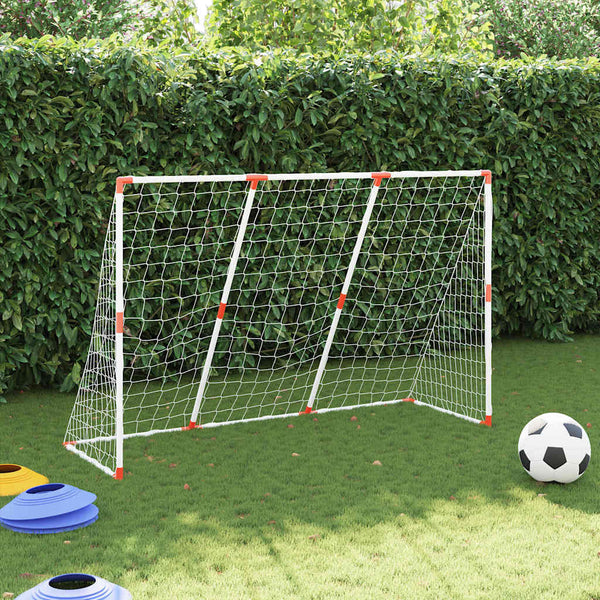 Fußballtor Kinder 2-in-1 mit Bällen Weiß