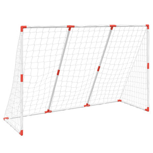 Fußballtor Kinder 2-in-1 mit Bällen Weiß