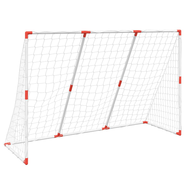 Fußballtor Kinder 2-in-1 mit Bällen Weiß