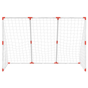 Fußballtor Kinder 2-in-1 mit Bällen Weiß