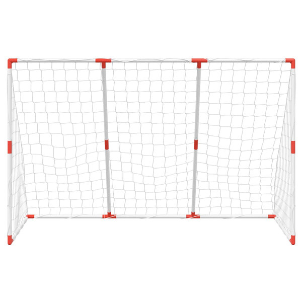 Fußballtor Kinder 2-in-1 mit Bällen Weiß