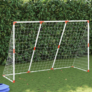 Fußballtor Kinder 2-in-1 mit Bällen Weiß