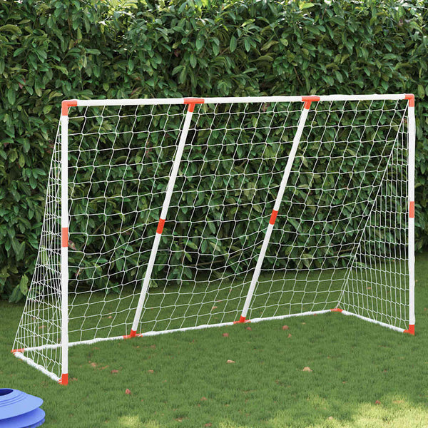 Fußballtor Kinder 2-in-1 mit Bällen Weiß