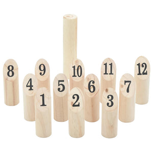 Kubb-Spielset 13-teilig mit Tragetasche