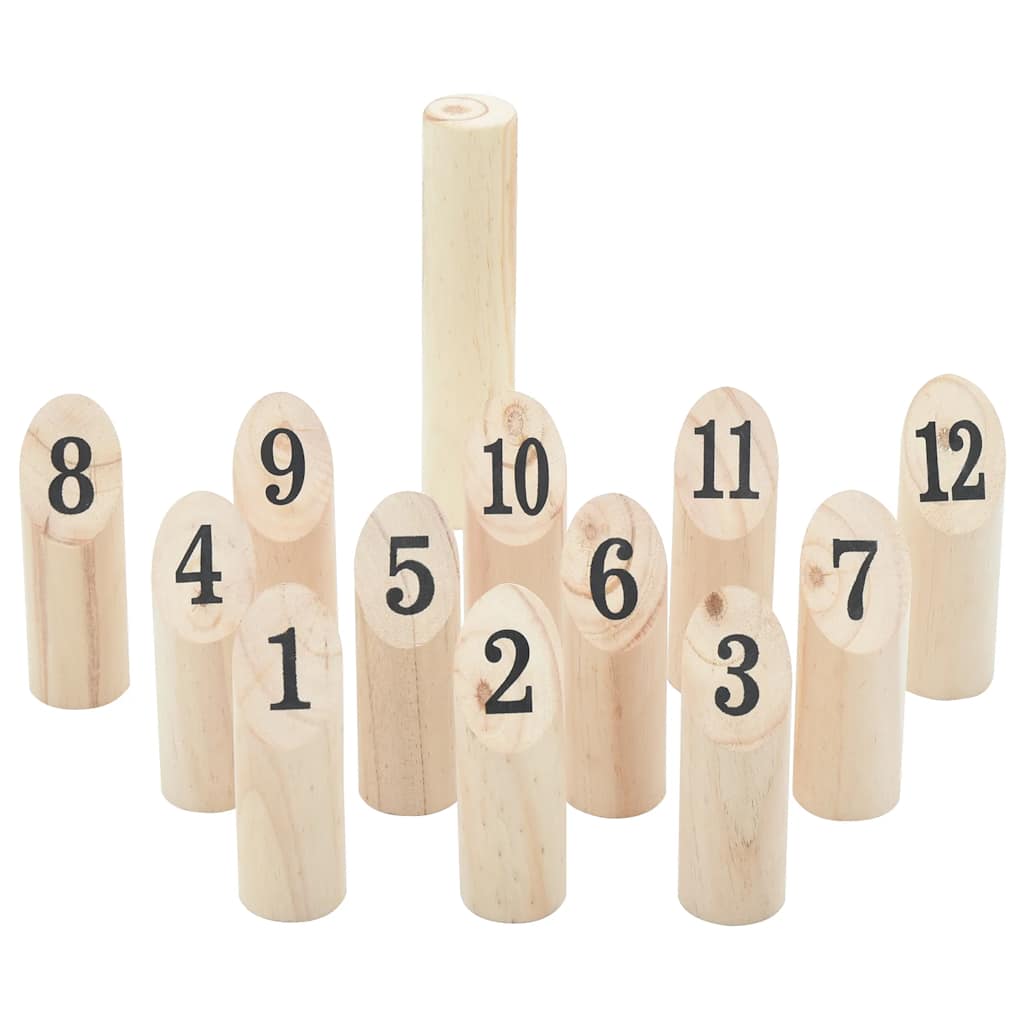 Kubb-Spielset 13-teilig mit Tragetasche