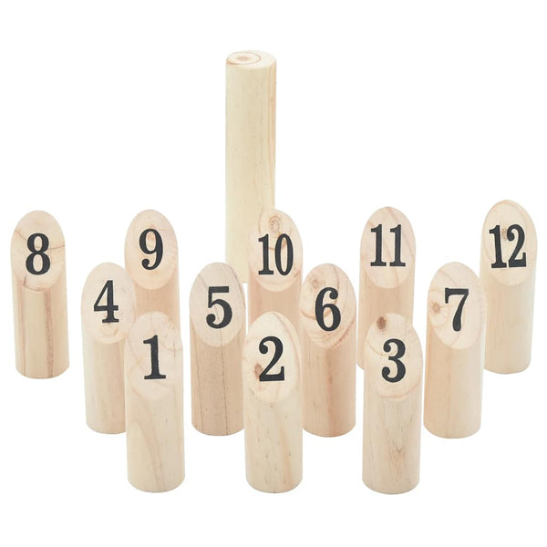 Kubb-Spielset 13-teilig mit Tragetasche