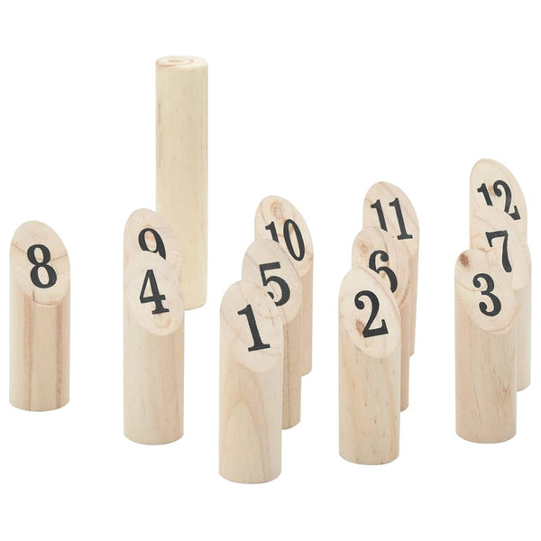 Kubb-Spielset 13-teilig mit Tragetasche