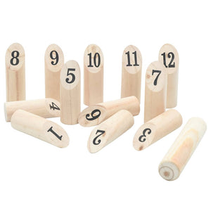 Kubb-Spielset 13-teilig mit Tragetasche