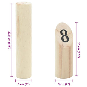Kubb-Spielset 13-teilig mit Tragetasche