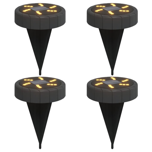 Solar Bodenleuchten Warmweiß, 4er Set