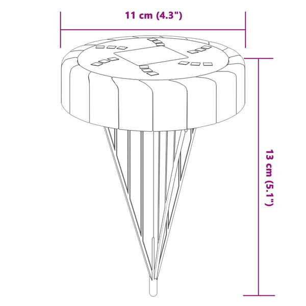 Solar Bodenleuchten Warmweiß, 4er Set